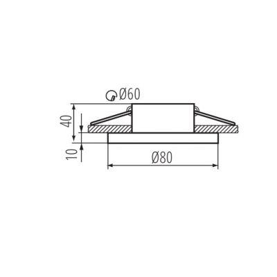 Oprawa punktowa okrągła FLINI IP44 DSO-W biały 33123 KANLUX (33123)